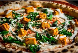 Buffalo Tofu pizza at Red Sparrow Pizza in Collingwood