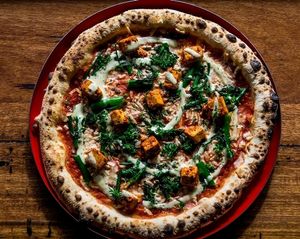 Buffalo Tofu pizza  at Red Sparrow Pizza in Collingwood