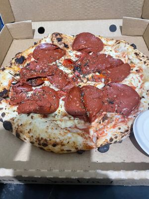 Pepperoni pizza  at Red Sparrow Pizza in Collingwood