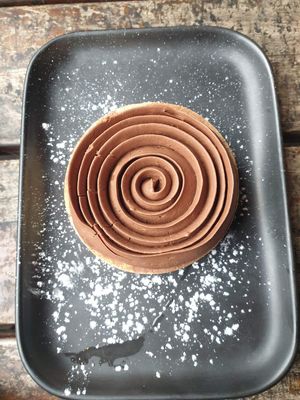 Salted caramel and chocolate tart: delicious at Red Sparrow Pizza in Collingwood