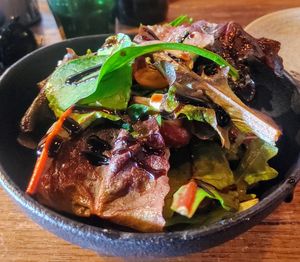 Greek salad at Red Sparrow Pizza in Collingwood