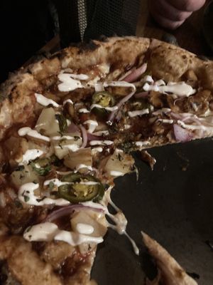 Bbq chicken (half with pineapple )  at Red Sparrow Pizza in Collingwood