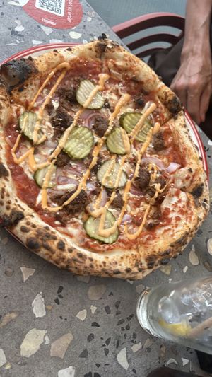 Cheeseburger . NOTE - Red Sparrow has moved to rose st. Submitted to HC but they don’t seem to be processing updates?  at Red Sparrow Pizza in Collingwood