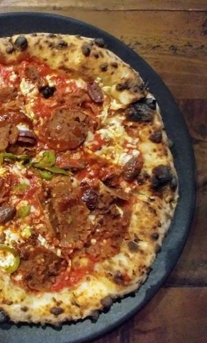 Volcano pizza at Red Sparrow Pizza in Collingwood