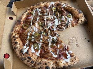 BBQ Chickn 😍🍕🌱  at Red Sparrow Pizza in Fitzroy