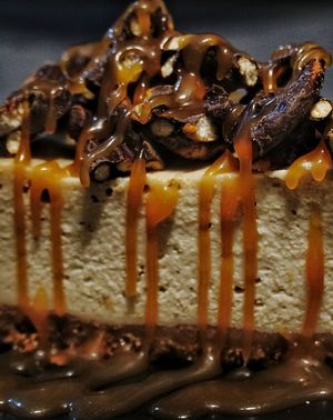 Vegan cheesecake at Red Sparrow Pizza in Collingwood