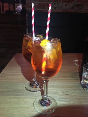 Aperol spritz  at Red Sparrow Pizza in Collingwood
