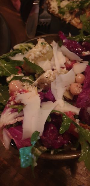 Greek salad at Red Sparrow Pizza in Collingwood