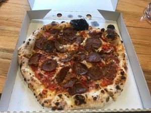 Pepperoni pizza at Red Sparrow Pizza in Collingwood