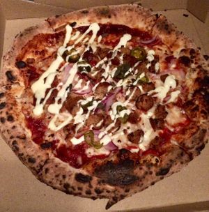 Sausage pizza  at Red Sparrow Pizza in Collingwood