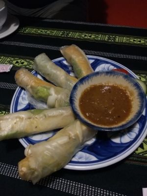 Veggie spring rolls at Cay Me - Tamarind Tree in Da Nang