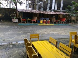 from restaurant to outside seating area at Cay Me - Tamarind Tree in Da Nang