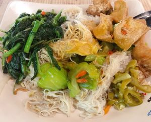 Simple vegetarian food  at e Veg 益素食 - IMM Building in West Singapore