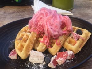 Turkish Delight Waffles at The Cake Collective in Moonee Ponds