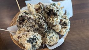 Fried broccoli. at 18CTEA in Ipoh