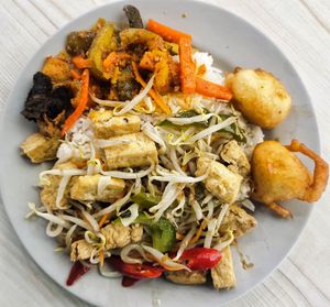 Mixed veggies rice, veggies were good at Zhen Xiang Vegetarian in North Singapore