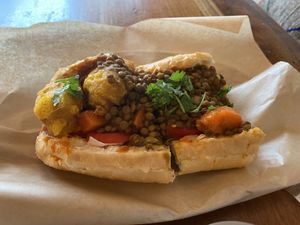 Huge sandwich  at Casablanca Sandwicherie - 카사블랑카 샌드위치 in Seoul