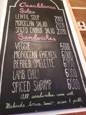 Menu at Casablanca Sandwicherie - 카사블랑카 샌드위치 in Seoul