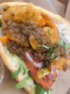 Beautiful colors and full of nutritious sandwich  at Casablanca Sandwicherie - 카사블랑카 샌드위치 in Seoul