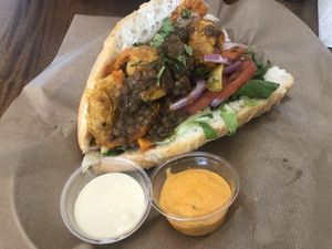 With sauce or not, it is just amazing!  at Casablanca Sandwicherie - 카사블랑카 샌드위치 in Seoul