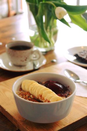 breakfast at Brunet Kafe in Warsaw