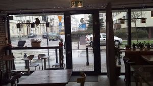 Beautiful view towards Old Town.  at Brunet Kafe in Warsaw