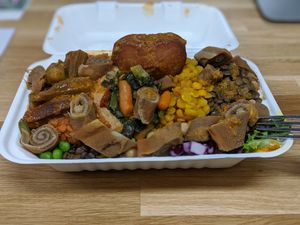 Large Merkamo special with small ♥️ shaped brioche at Merkamo Ethiopian in East London