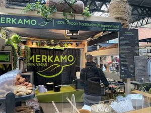 The stall at Merkamo Ethiopian in East London