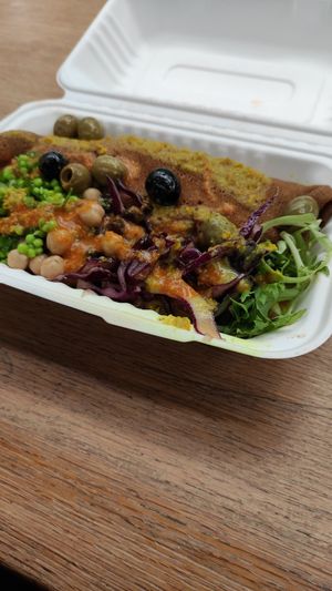 Three sause wrap. at Merkamo Ethiopian in East London