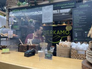 Friendly staff at Merkamo Ethiopian in East London
