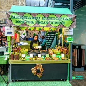 Merkamo stall at Merkamo Ethiopian in East London