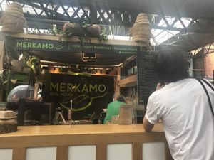 Stall at Merkamo Ethiopian in East London