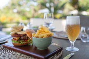 Cassia Restaurant Lunch - Cassia Beef Burger  at The Cassia Restaurant in Victoria Falls