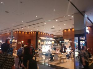 Just past sign for gate 114 at HND - True Soup in Tokyo