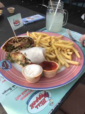 Vegan Green Field Wraps with Falafel   at Miss PeppeR in Barsbuettel