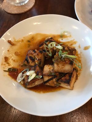 Tofu in dragon sauce. Soooo yum  at Lila in Sarasota