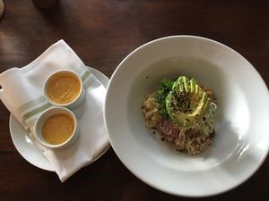 Macro Bowl with Tahini Dressig at Lila in Sarasota