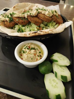 Falafel w/Hummus Platter (385 PHP + Service 9%) at Persian Palate - Ayala Mall in Cebu
