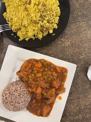 Vegan biryani and vegetarian kalderita (vegan)  at Persian Palate - Ayala Mall in Cebu