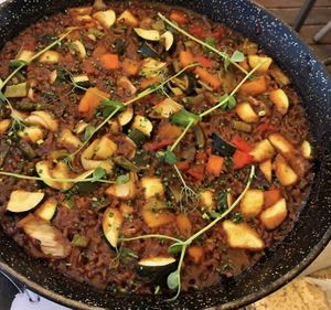Paella de verduras at Lasal del Varador in Mataro