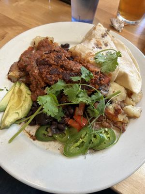 Papas locos plus soyrizo  at Orphan Breakfast House in Sacramento