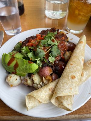 Papas Loco- minus cheese and sour cream, add soyrizo at Orphan Breakfast House in Sacramento