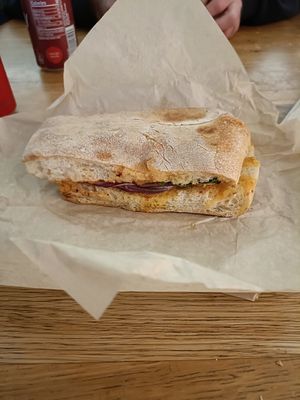 Tempeh sandwich at SFO - Napa Farms Market - T2 in South San Francisco