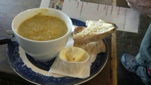 carrot and courgette soup.♡ at Mrs F's Fine Food Emporium in Keswick
