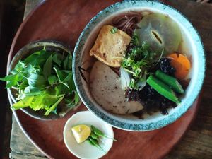 Bún chua - Sour Noodle Soup at Thuc Duong Bao An - Bao An Macrobiotic in Da Nang