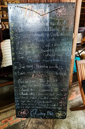 Menu at Thuc Duong Bao An - Bao An Macrobiotic in Da Nang