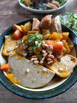 My Quang noodles at Thuc Duong Bao An - Bao An Macrobiotic in Da Nang