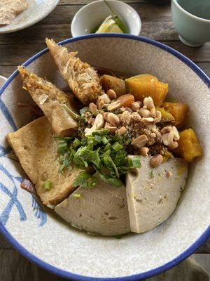 My quang.  Super yum!!  at Thuc Duong Bao An - Bao An Macrobiotic in Da Nang