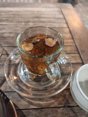 Lotus tea at Thuc Duong Bao An - Bao An Macrobiotic in Da Nang