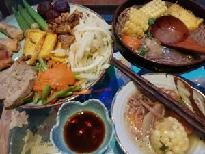 Dinner was fantastic. One serving was plenty for the two of us. at Thuc Duong Bao An - Bao An Macrobiotic in Da Nang